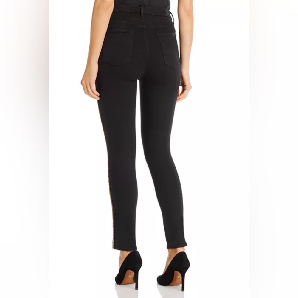 NWT 7 for All Makind Aubrey Caviar Side Stripe Slim Illusion Jeans in Luxe  27
* - Picture 3 of 11